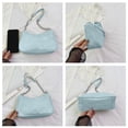 thumbnail image 4 of Hogar y cocina, Almacenamiento y organización, Organizadores y almacenamiento de baño, Bolso bandolera informal de cuero suave para mujer, bolso de hombro con cadena, bolso pequeño de PU con cadena., 4 of 6