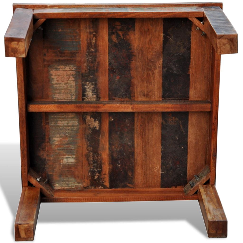 Coffee Table, Home Decor Side Table, Square Reclaimed Vintage Furniture for Living Room