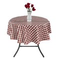 Berrnour Home Vinyl Tablecloth Blue Checkered Design Indoor/Outdoor Tablecloth with NonWoven