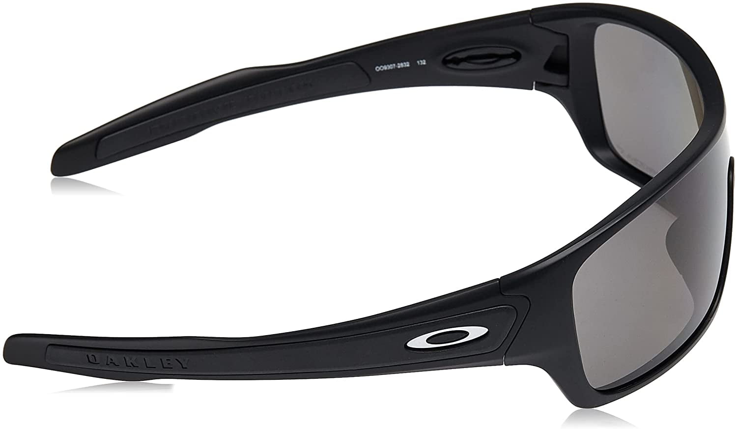 Oakley Men's OO9307 Turbine Rotor Rectangular Sunglasses, Matte Black/Prizm Grey Polarized, 32 mm
