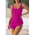 thumbnail image 4 of ZANKLEY One Piece Swimdress Swimsuits for Women Tummy Control Swim Dresses Skirt Bathing Suit, 4 of 13