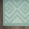 thumbnail image 2 of HomeRoots 8' X 10' Aqua Geometric Flatweave Area Rug, 2 of 9