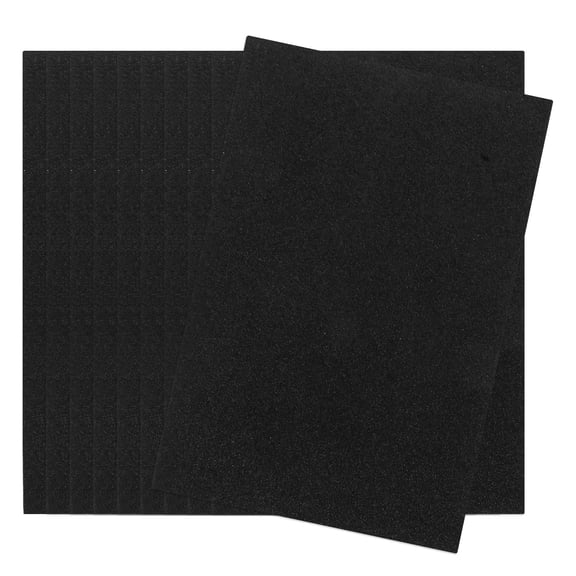 WHAMVOX 10 Pcs Craft Sponge Papers Glitter Paper 30.00X20.00X0.20CM Black