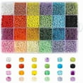 thumbnail image 4 of Glass Seed Beads 24 Colors Small Beads Kit Bracelet Beads for Jewelry Making 4MM 5000Pcs, 4 of 5