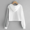 thumbnail image 2 of Women's Color Block Hoodies Long Sleeve Oversized Crop Hooded Sweatshirts Drawstring Loose Fashion Y2K Pullover Tops, 2 of 5
