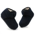 thumbnail image 6 of Stepedia Girls Boys Slipper Kids Warm Lightweight Faux Fur Toddler House Shoes, Navy, 6 of 6
