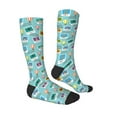 thumbnail image 3 of Bingfone Compression Socks For Women And Men Long Socks For Running Athletic Cycling Nurse-World Travel1, 3 of 9
