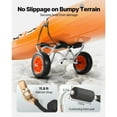 thumbnail image 6 of Foldable Kayak Cart with 10" Solid Rubber Tires, 1 Ratchet Strap & 250 lbs Capacity - Carrier for Kayaks, Canoes, Paddle Boards, Jon Boats and Float Mats, 6 of 11