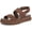 Cappuccino Brown, variant on Women's Attract Slingback Platform Sandal Cappuccino Brown 9M