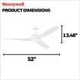 thumbnail image 3 of Honeywell Lynton 52" Dual Mount Indoor Ceiling Fan w/ LED Light & Remote, White, 3 of 12