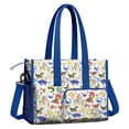 thumbnail image 2 of Teacher Tote Bag,Colorful Cartoon Dinosaurs SeaCreatures Pattern Teacher Utility Tote Bag,Large Work Tote Bags for Women with Multiple Pockets,Top Zipper Closure,13.8x10.6x6.7 Inch, 2 of 5