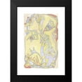 thumbnail image 2 of Theo Colenbrander 13x18 Black Modern Framed Museum Art Print Titled - Flower Motifs on a Yellow Distance (1918-06-24), 2 of 5