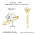 thumbnail image 6 of Rosec Jewels Moissanite Solitaire Engagement Ring 2 Carat - 8 mm - D-VS1 Quality Authentically Certified - with Jewelry Box, 18K Yellow Gold, US 10.50, 6 of 9