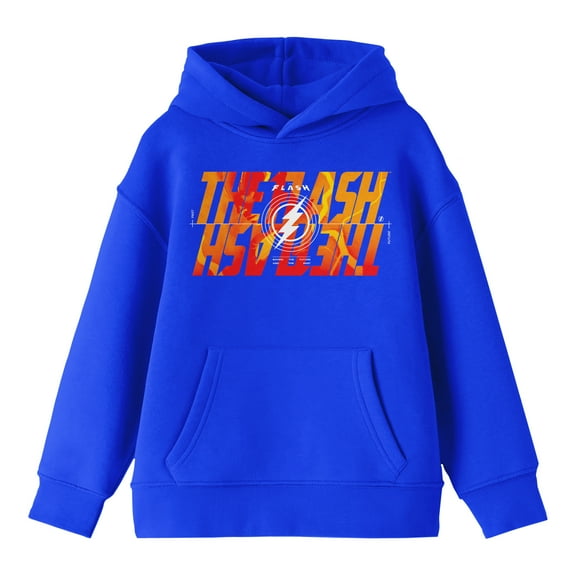 The Flash Movie Clipping Image Youth Boys Royal Blue Hoodie-XL