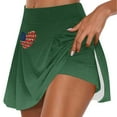 thumbnail image 3 of QATAINLAV Plus Size 4th of July Skort, Women 2024 Summer Fake Two Piece Yoga Shorts American Flag Patriotic Tennis Skirts Todays Daily Deals Green XXL, 3 of 6