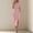 *Pink, variant on ClodeEU Womens Summer Round Neck Sleeveless Dress with Pocket,Long Office Bodycon Dress For Work Hot Pink,Womens Plus XXL