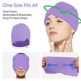 thumbnail image 5 of Headache Migraine Relief Cap,Gel Hot Cold Therapy Migraine Relief Cap,Comfortable & Strechable Ice Pack Eye Mask for Puffy Eyes, Tension, Sinus & Stress Relief,Purple, 5 of 16