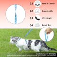 thumbnail image 3 of czcpp-Cat Harness and Leash Set, Adjustable Kitten Harness Escape Proof Cats Harness, Soft Lightweight Walking Travel Pet Harness, Cute Kitty Harness Leash Set for Small Medium Cats, Blue Daisy, 3 of 4