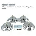 thumbnail image 1 of Pack of 4 Metal Pool Pieces Detachable Metal Pool Desk Leg Leveler Detachable 5-inch Dustproof Height Adjustable Table Tennis Desk Protecting Foot Mat, 1 of 9