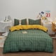 thumbnail image 2 of Juego de cama de cuadros a cuadros bicolor verdes, 2 of 8