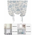 thumbnail image 6 of Blue Spring Floral Tie Up Curtains for Window, Thermal Insulated Balloon Shade Adjustable Rod Pocket Curtains Valance Panels for Kitchen Bathroom Cafe 46 x 63 Farmhouse Botanical Vintage, 6 of 6