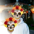 thumbnail image 2 of Day of the Dead EVA With Flower Ties Festive Halloween Party Prop Must Have Accessory for Themed Celebrations, 2 of 6