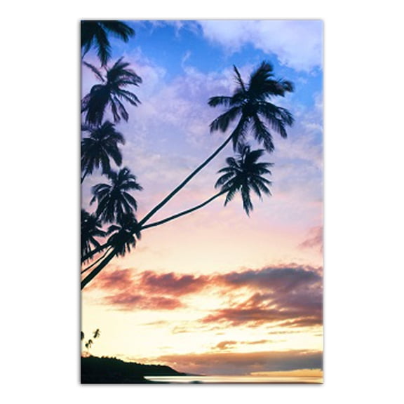 Creative Products Palm Tree Coastal Sunset 12x18 Canvas Wall Art