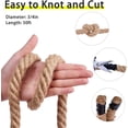 thumbnail image 4 of Jute Rope 3/4 Inch x 50Ft,Natural Hemp Rope,Thick Rope,Swing Rope,Heavy Duty Rope Available as Tug of War Rope,Nautical Rope,Craft Rope,Lasso Rope and Rope for Hammock,etc., 4 of 17