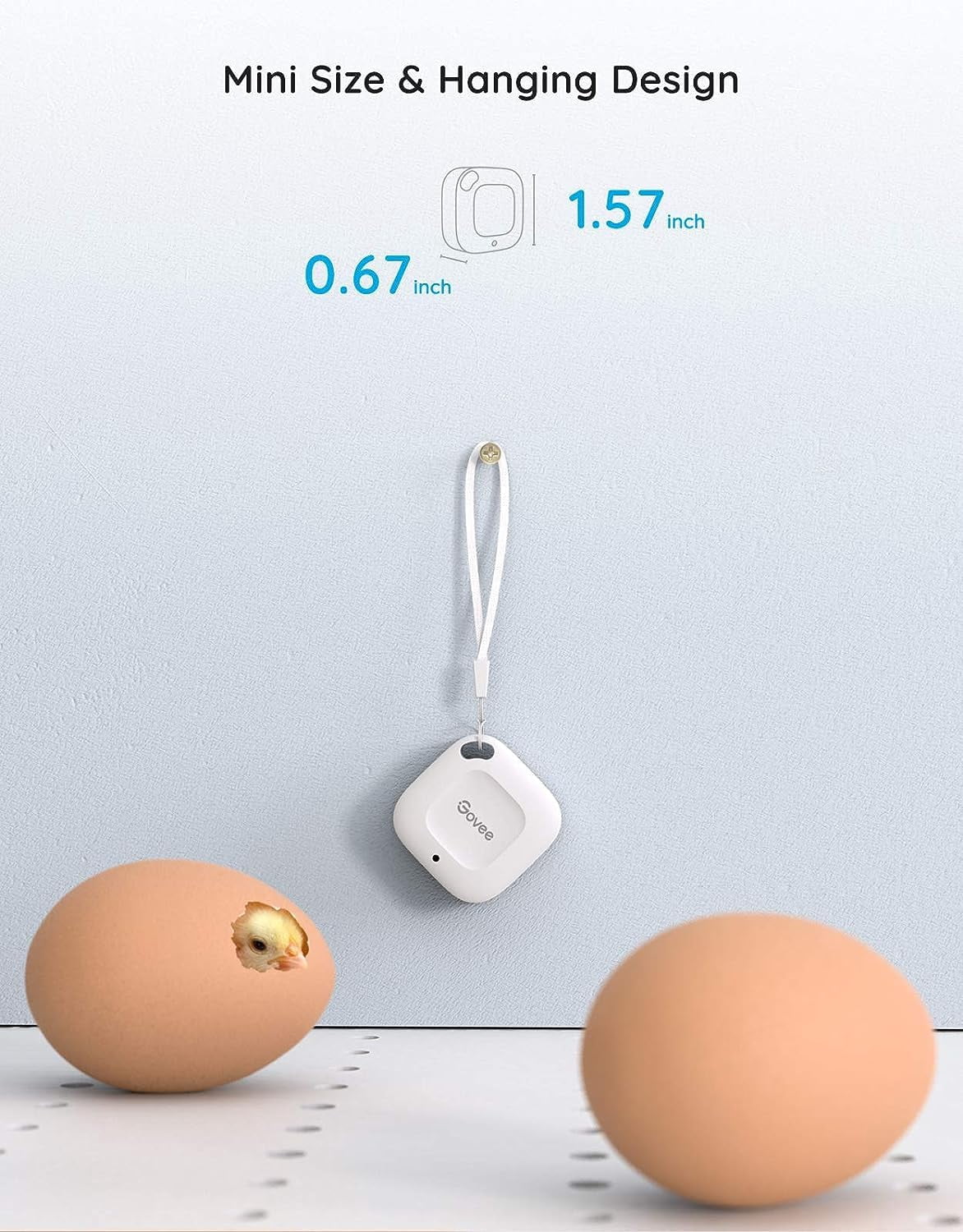 Bluetooth Hygrometer Thermometer, Wireless Thermometer, Mini Humidity Sensor with Notification Alert, Data Storage and Export, 262 Feet Connecting Range, 3 Pack