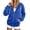 A-Blue19, variant on Bibifish Womens Hoodies Fall Full Zip Open Hooded Sweatshirts Drop Shoulder Kangaroo Pocket Outerwear Tops