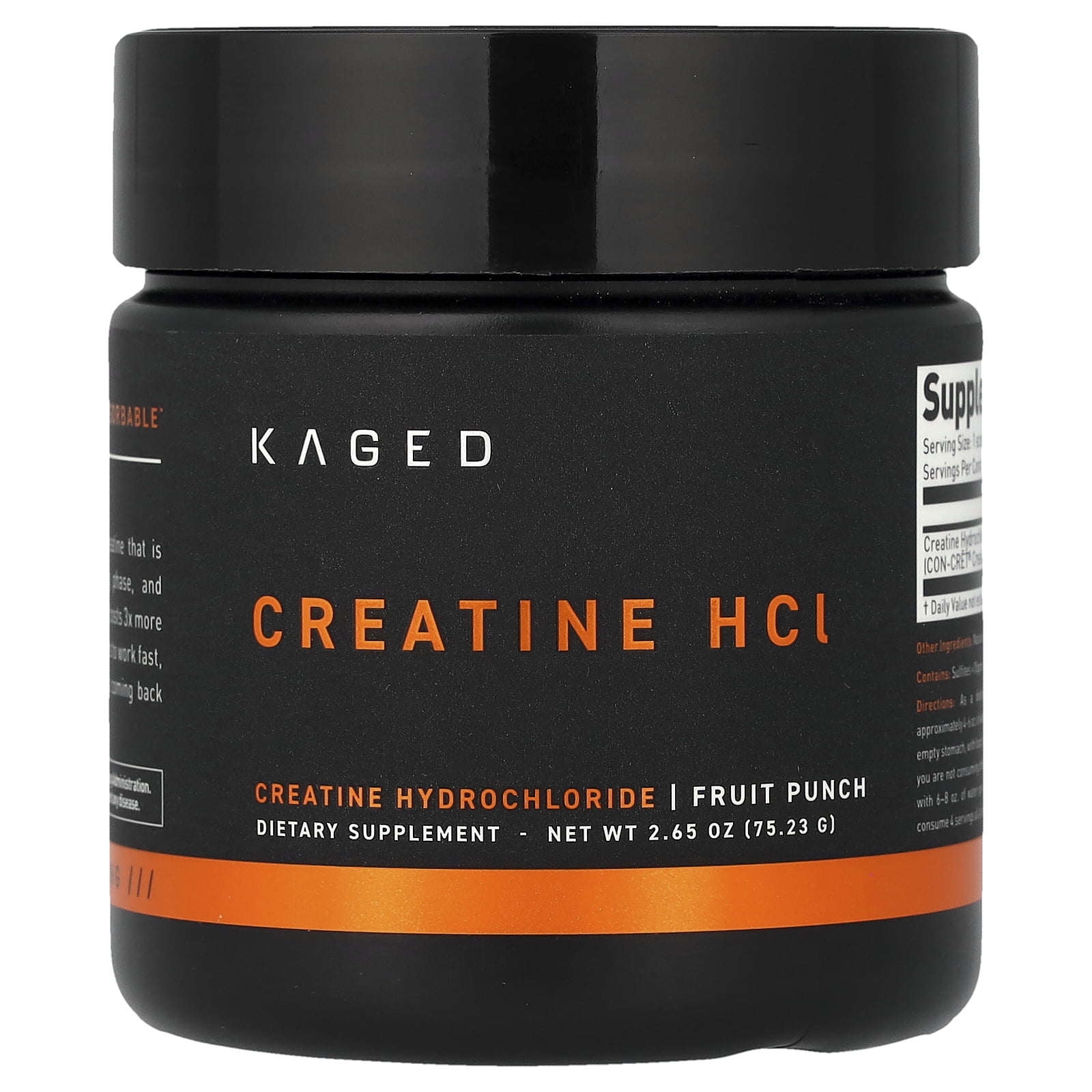 Kaged Creatine HCl, Fruit Punch, 2.65 oz (75.23 g)