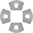thumbnail image 1 of Ensemble de 7 Sets de Table Ronds en Vinyle Tissé avec 6 Sets de Table en Coin et Centre de Table pour Cuisine, Essuie-Tout (7, Vert), 1 of 5