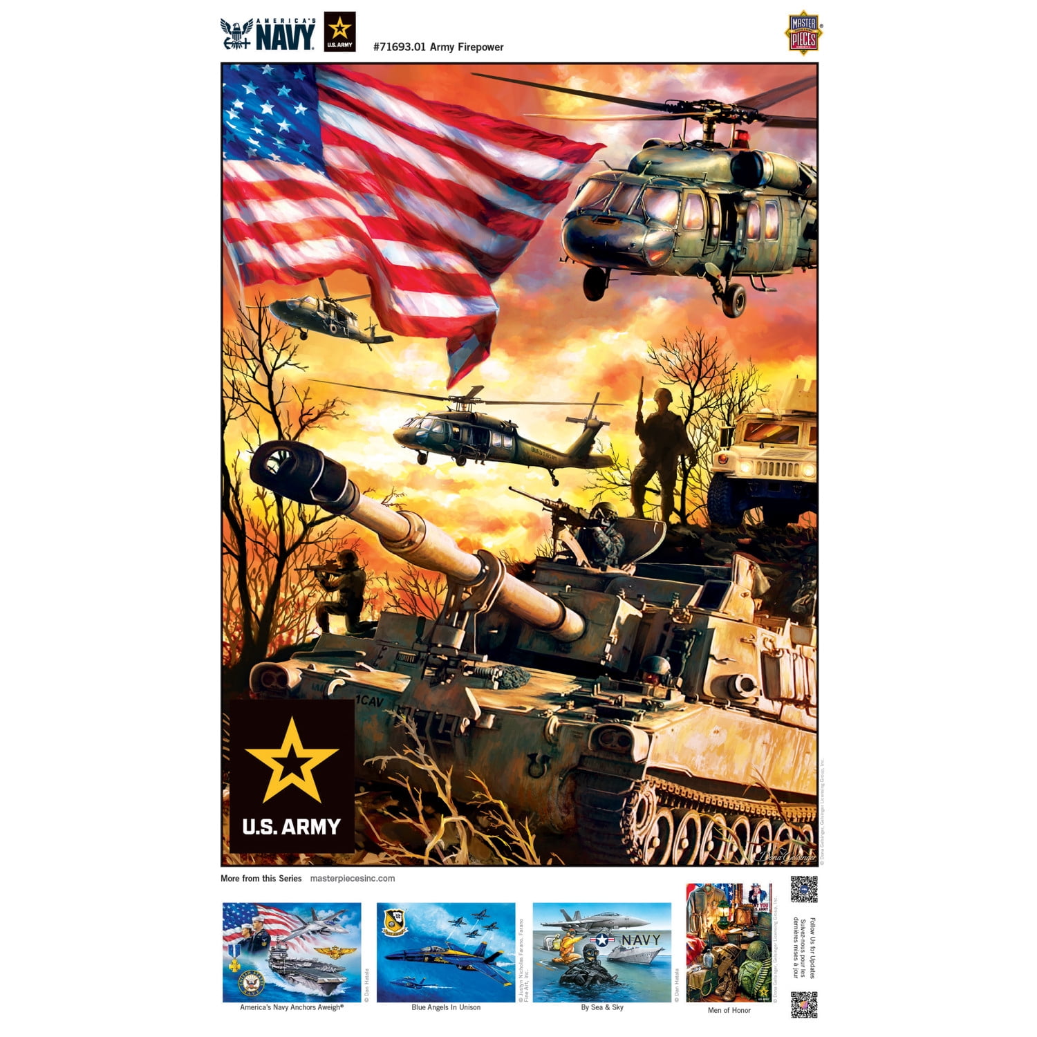 MasterPieces 1000 Piece Jigsaw Puzzle - Army Firepower - 19.25"x26.75"