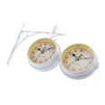thumbnail image 3 of White Wall Clock Metal Frame Double Sided Bracket Clock-22cm Dia., 3 of 8