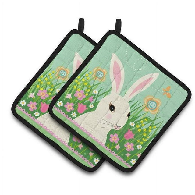 Carolines Treasures VHA3023PTHD Easter Bunny Rabbit Pair of Pot Holders