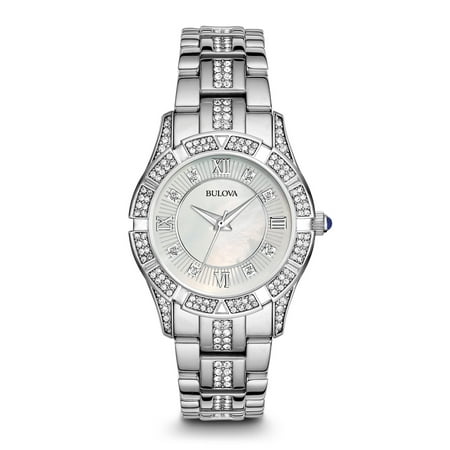 Bulova 96L116 Womens Stainless Steel Crystal Watch