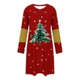 thumbnail image 5 of Wensltd Loose Fit Christmas Print Nightdress for Women Black Fashion Clothing Winter Soft Lightweight Sleepshirt, 5 of 6
