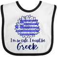 thumbnail image 3 of Inktastic I'm So Cute, I Must Be Greek Sunflower Boys or Girls Baby Bib, 3 of 4