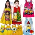 thumbnail image 2 of ENX Minion Cosplay Niña Vestido Despicable Me Dibujos Animados Animación Niños Moda Impresión Top Gao Jiahui unisex, 2 of 2