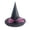 1-Pink109, variant on Kids Halloween Witch Hat Casual Party Tulle Bowknot Pointed Top Wide Brim Hat