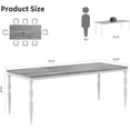 thumbnail image 2 of Rectangular Dining Table for 6, 71 Inch Rustic Farmhouse Kitchen Table with Large Tabletop, Long Wooden Dining Room Table with Heavy Duty Legs, Dinette and Dinner Desk for Party, Big Family, 2 of 7