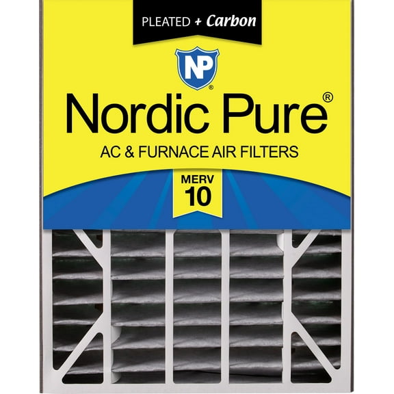 Air Bear 20x25x5 (4 7/8) AC Filter Replacement MERV 10 Pleated   Carbon 1 Pack