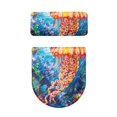 thumbnail image 2 of HELLHERO Jellyfish Stretch Elastic Bottom Toilet Lid Seat Cover Set, Polyester Fabric, Dustproof Round Toilet Lid Dust Cover, Soft, Stretch Fit, 2 of 8