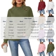 thumbnail image 3 of ClodeEU Women's Crew Neck Waffle Knit Drop Shoulder Long Sleeve Pullover,Casual Loose Basic Sweatshirt Top Purple,Women's Plus M, 3 of 9