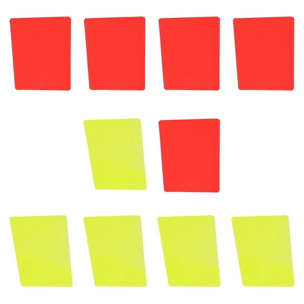 5set Football Warning Ejection Delay Cards Red Yellow Soccer Referee Penalty Cards For Soccer Rule Clarification Multicolor