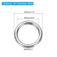 thumbnail image 2 of Uxcell 1.2" Metal O Rings, 12 Pcs 304 Stainless Steel Smooth Round Rings for Bags, Belts, 4mmx30mm, 2 of 5
