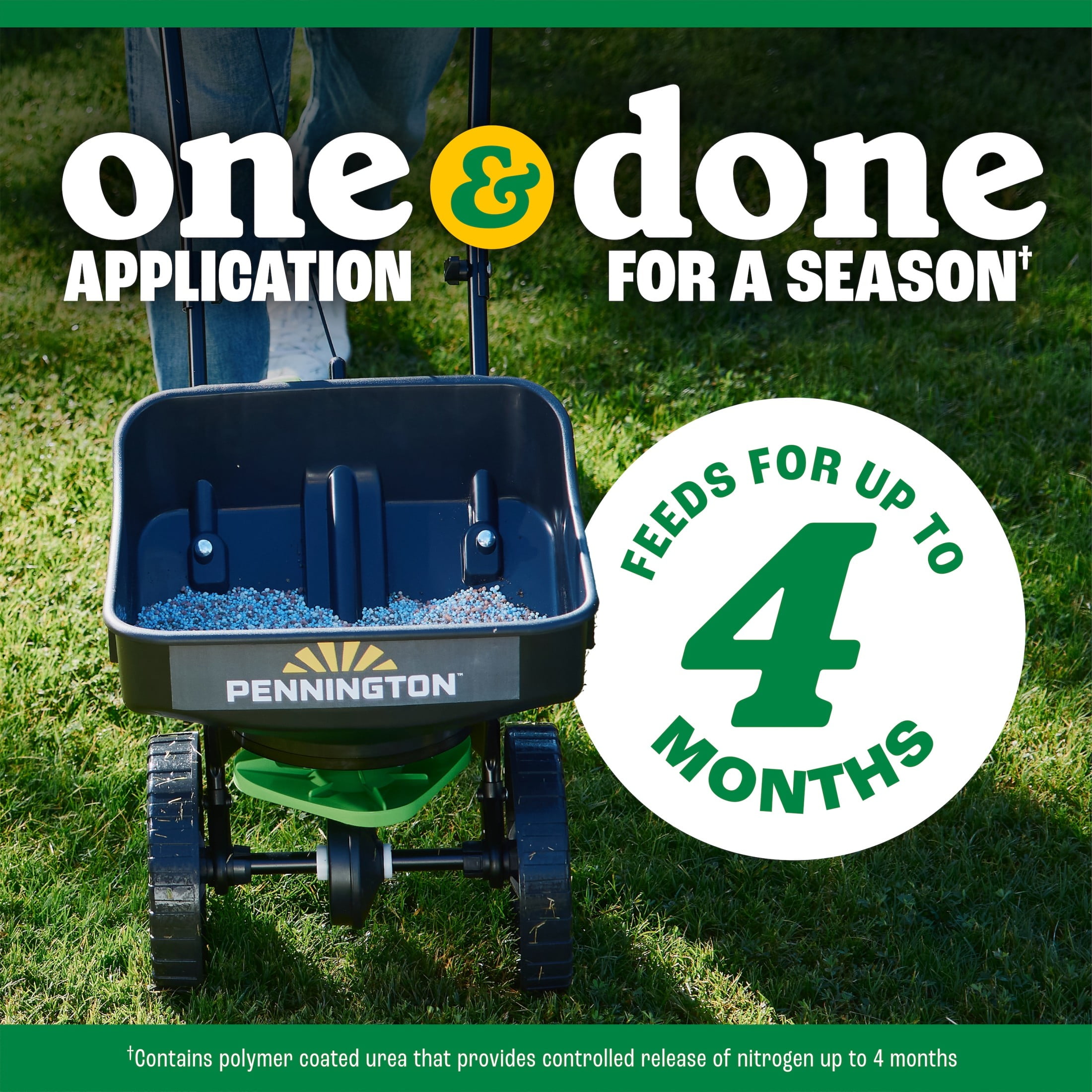 Pennington Full Season Lawn Food, 32-0-5, Fertilizer 11.2 lb., Covers 4,000 sq. ft.