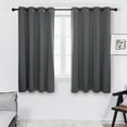 thumbnail image 4 of Deconovo Blackout Curtains with Silver Coating Energy Saving, Dark Gray, 52W x 63L Inch, Thermal Insulated, Noise Reducing Drapes for Home, Set of 2, 4 of 8