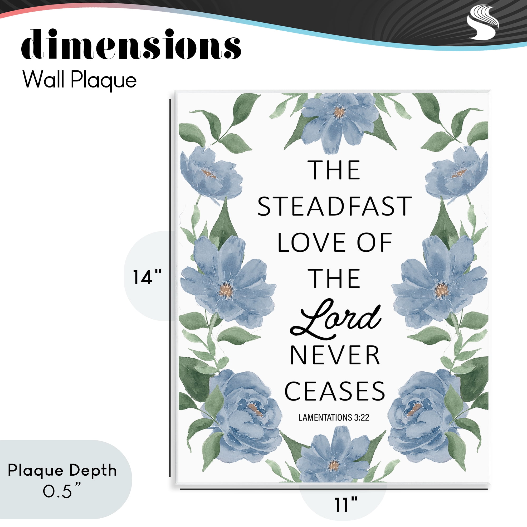 Stupell Industries Steadfast Love Of The Lord Wall Plaque Art, design by Lucille Price