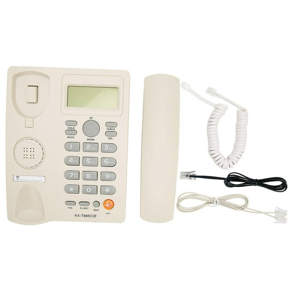 Landline Phone with Caller ID, Speed Dial, Mute, Desk Phone, Handsfree Call, Fixed Telephone for Hotel, White
